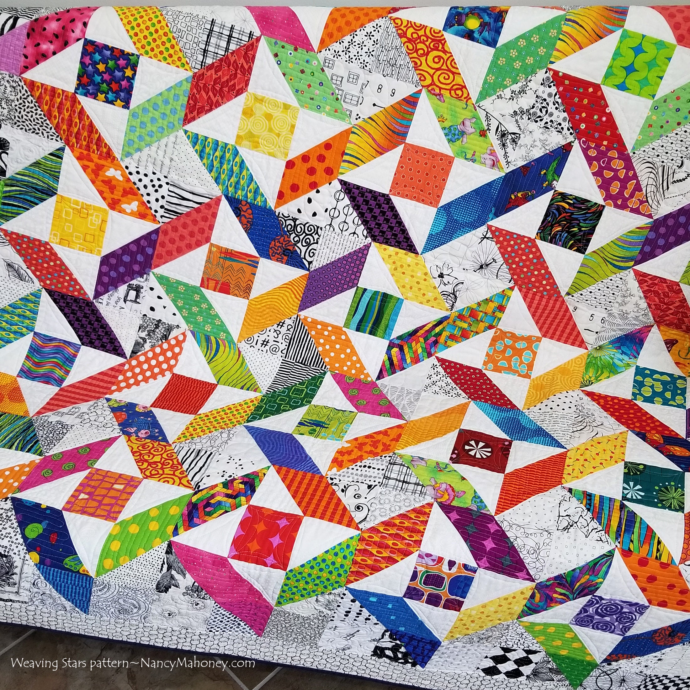 Weaving Stars Quilt Pattern paper Copy Etsy