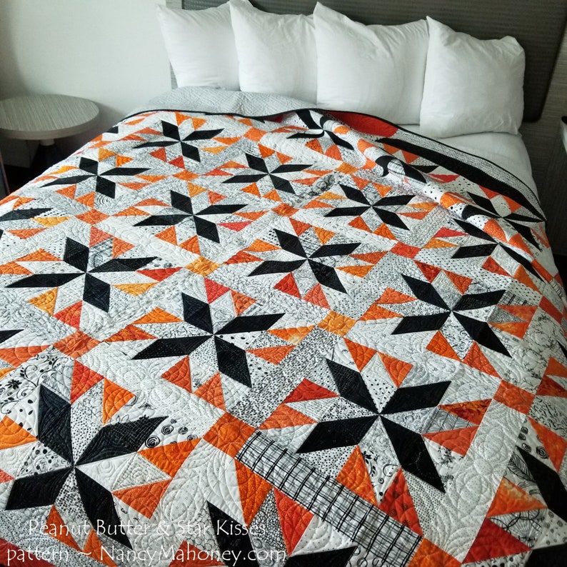 Peanut Butter and Star Kisses PDF Quilt Pattern digital Etsy