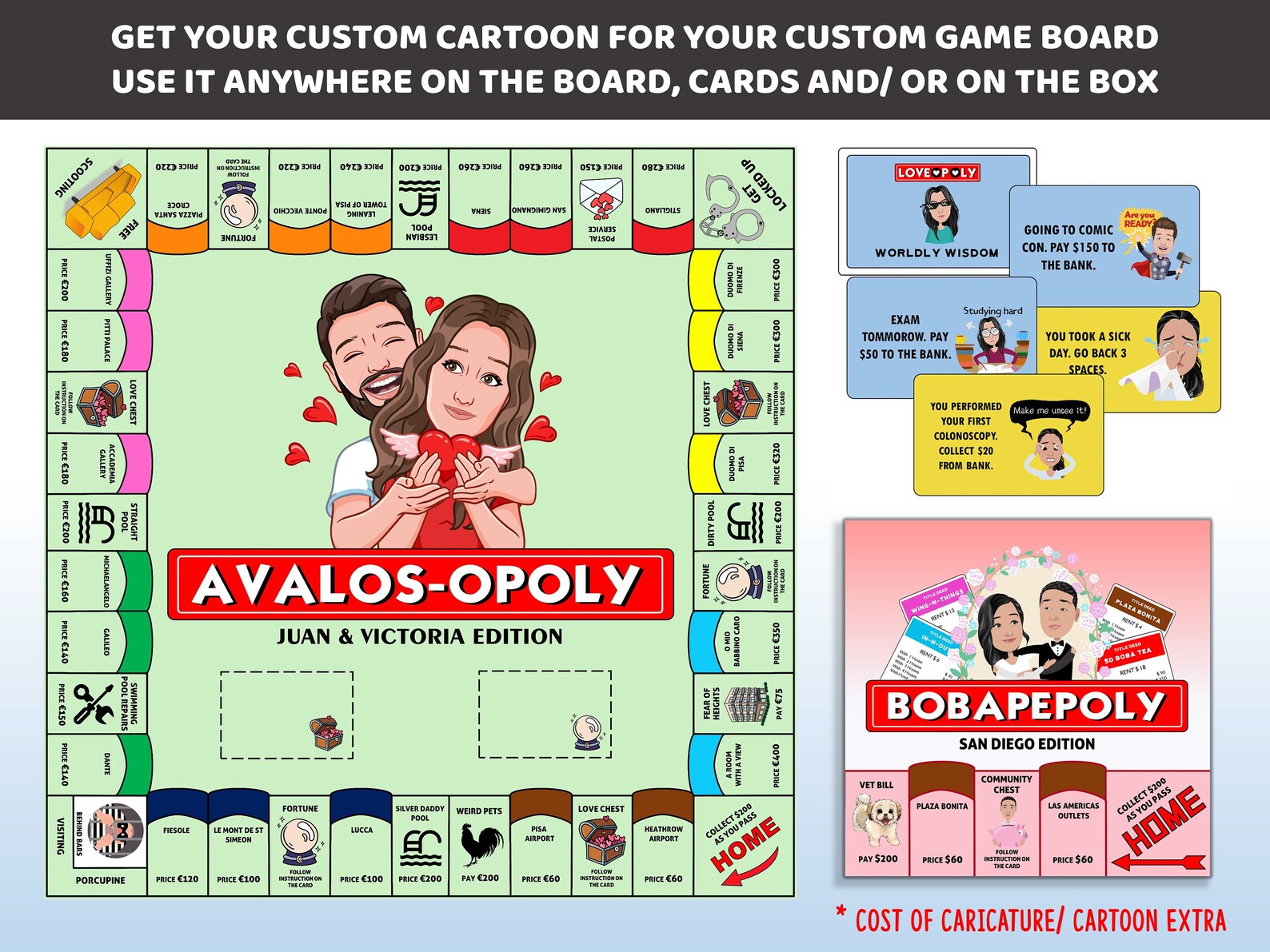Customized Personalized board game anniversary gift Etsy