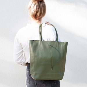 Leder Shopper Damen, große Leder Umhängetasche, große Einkaufstasche, Schultertasche personalisiert, Handtasche, Geschenk Freundin