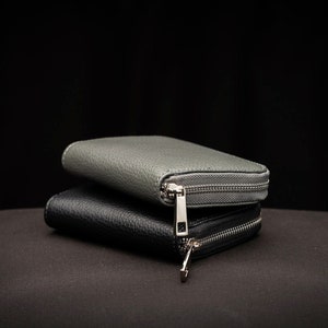 Cartera de piel para mujer, cartera personalizada, cartera con muchos compartimentos, monedero, billetera, regalo novia