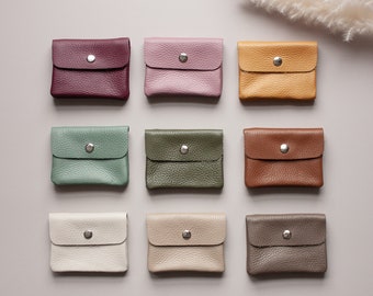 Leren portemonnee voor dames, gepersonaliseerde portemonnee, kleine portemonnee, portemonnee, cadeau voor vriendin, cadeau voor dochter