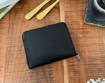 Small leather wallet, leather wallet, small wallet, wallet, unisex wallet with many compartments, gift for her