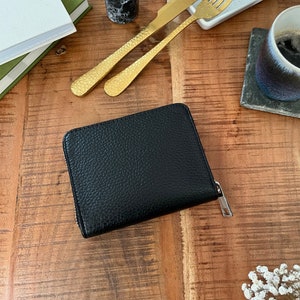 Cartera de piel para mujer, cartera personalizada, cartera con muchos compartimentos, cartera, regalo para novia