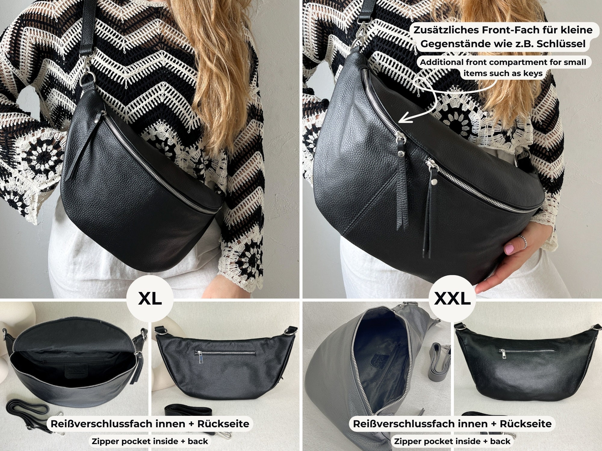 ショルダーバッグ・ポシェット ^LEATHERY^ Vintage belted shoulder bag WASHED IV LRBG5103WIV Leather Fanny Pack Ladies, Belt Bag With Wide