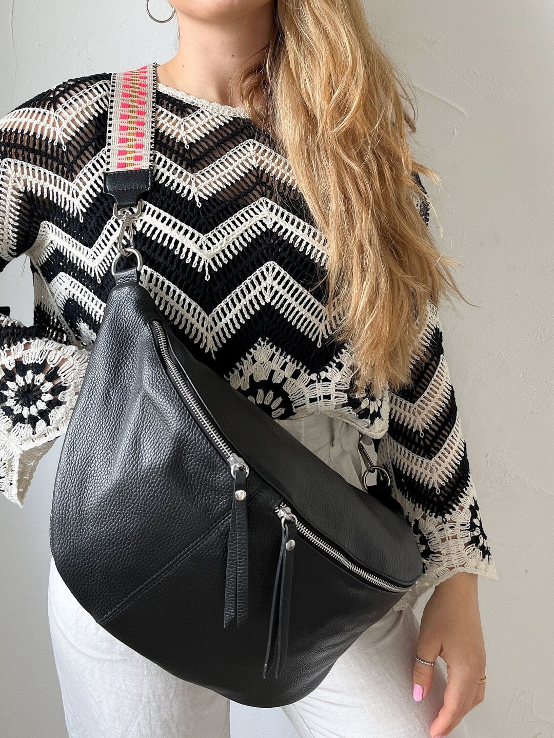 Pochette De Voyage En Cuir Véritable Pour Femme Et Homme, Sac Banane