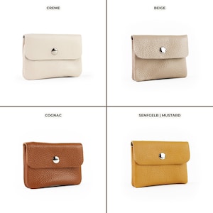 four different types of purses on a white background