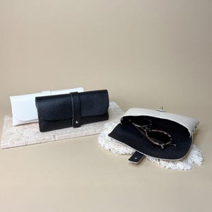 Leather sunglasses case, glasses case, glasses case, leather case for glasses, glasses case, leather pencil case, small gift for her