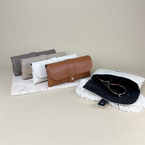 Leather sunglasses case, glasses case, glasses case, leather case for glasses, glasses case, leather pencil case, small gift for her