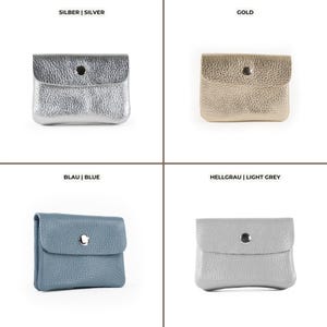 four different types of purses on a white background