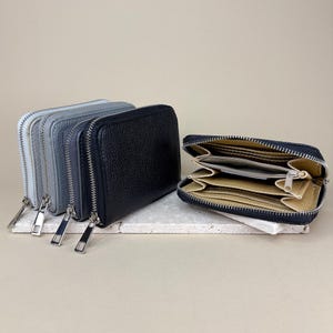 Portefeuille en cuir pour femme, portefeuille personnalisé, portefeuille avec plusieurs compartiments, porte-monnaie, portefeuille, cadeau petite amie