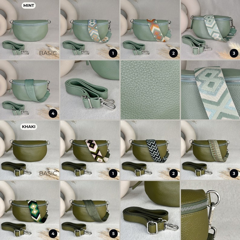 a series of photos showing how to make a purse