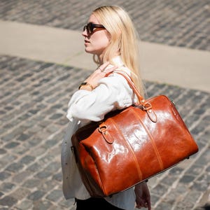 Leather travel bag for men, large weekender personalized, weekend bag, vintage sports bag, overnight bag, gift father