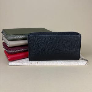 Cartera de piel para mujer, cartera personalizada, cartera con muchos compartimentos, monedero, billetera, regalo novia
