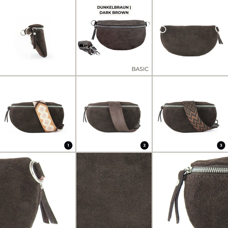 a series of photos showing how to fold a purse