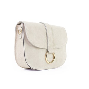 Bolso de mujer de ante, bolso bandolera de piel, bolso bandolera personalizado, bolso bandolera con correa intercambiable, regalo novia