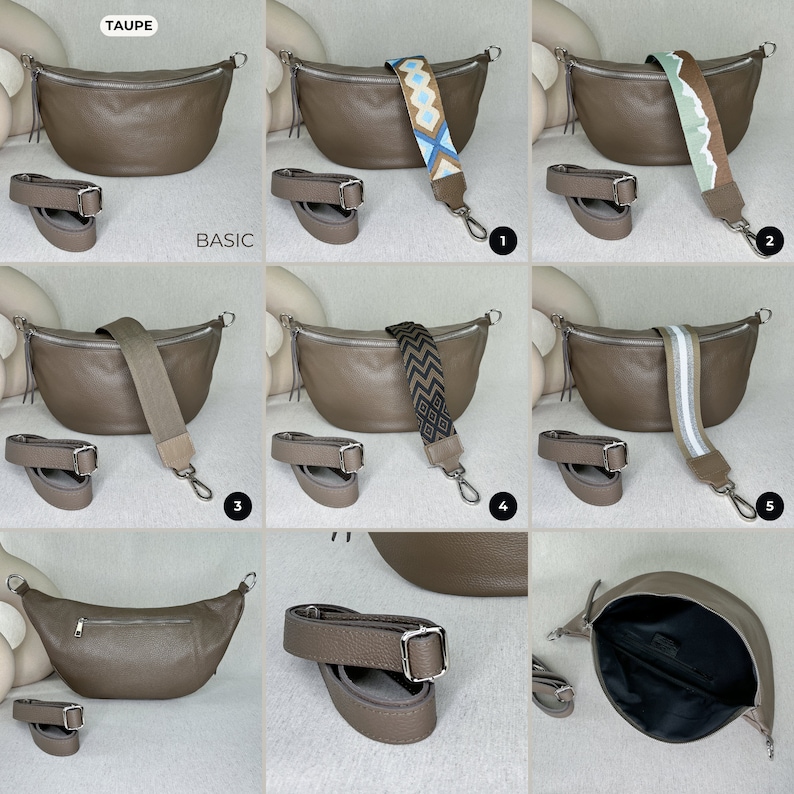 a series of photos showing how to make a purse