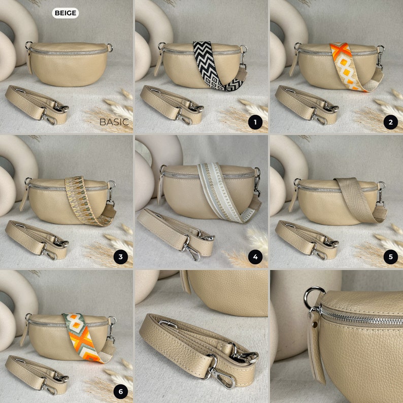 a series of photos showing how to make a purse