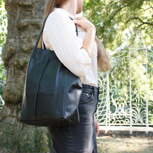 Leder Shopper Damen, große Leder Umhängetasche, große Einkaufstasche, Schultertasche personalisiert, Handtasche, Geschenk Freundin