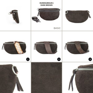 a series of photos showing how to fold a purse