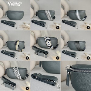 a series of photos showing how to make a purse