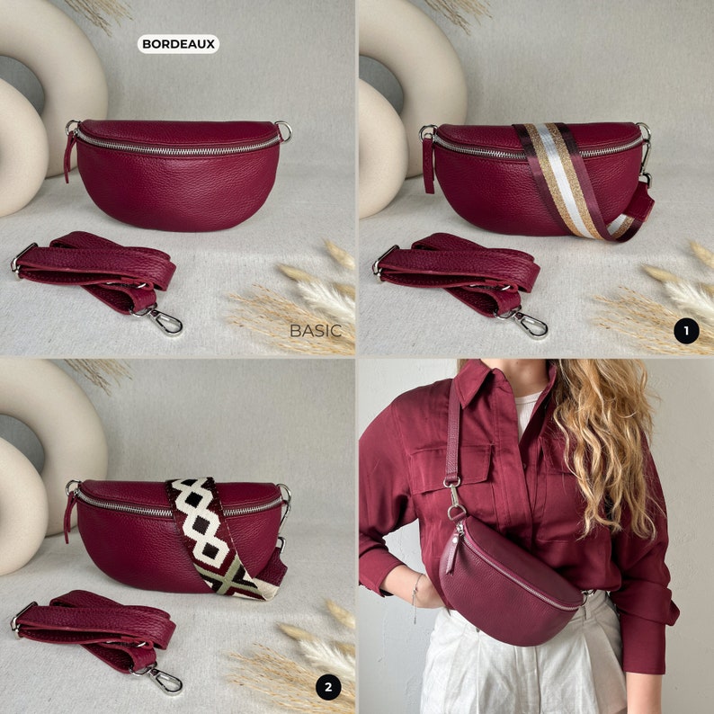 a collage of photos showing how to make a purse