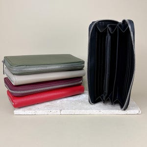 Leather wallet for ladies, personalized purse, wallet with many compartments, purse, wallet, gift girlfriend