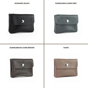 four different types of leather purses