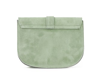 ハンドバッグ By Far Sea green suede micro Cush handbag By Far Sea Green Suede Micro Cush Handbag – LOZURI®
