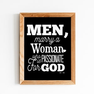 Christian Typography Print: Inspirational Bible Verse Wall Art (Digital Download)