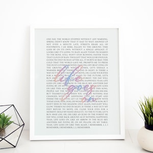 BTS Lyrics Art Print: &quot;Life Goes On&quot; Song (Digital Download)