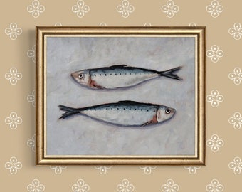 Sardine Art Print - Unframed Sardines Painting Poster