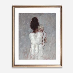 Impresión artística de madre y bebé, regalo para madre primeriza y su hijo, pintura, póster sin marco