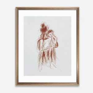母性アートプリント 母親と赤ちゃんの絵画 新米ママへの贈り物 アート保育園の装飾 義理の娘への贈り物 母のアートポスター フレームなし