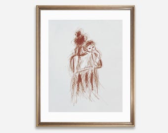 Mutter und Kind Kunstdruck, Mutterbild, Mutterbild, Mutterbild (Ungerahmt)