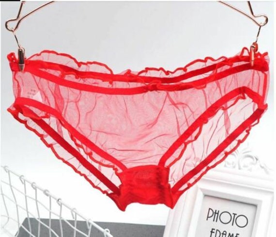 Vintage Style RED Completely Sheer Transparent Nylon Panties Retro Look  Sexy NEW -  Canada