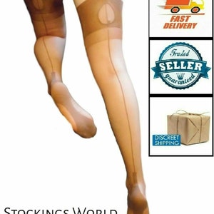 Fully fashioned nylon stockings brown