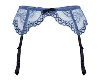 Gossard Superboost Lace Suspender - Moonlight Blue Medium