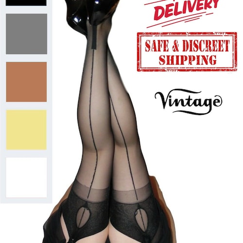Pure silk 2024 seamed stockings