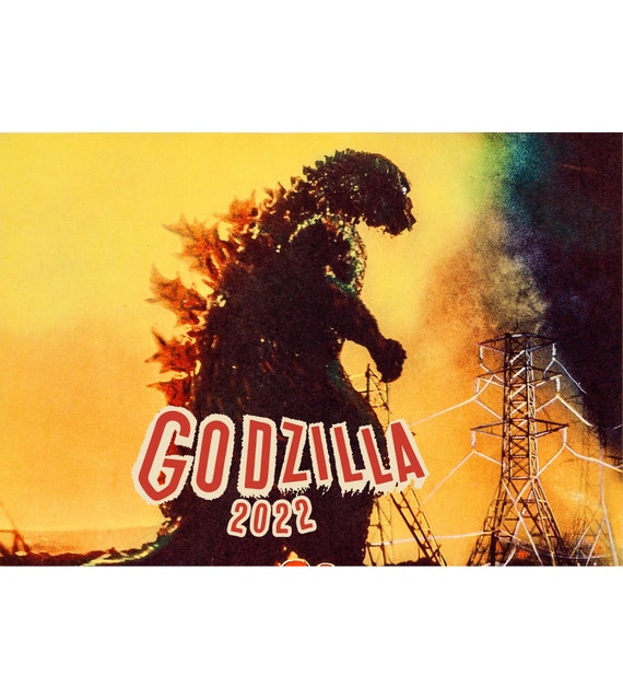 Wall Calendar 2023 12 Pages 8x11 GODZILLA Etsy