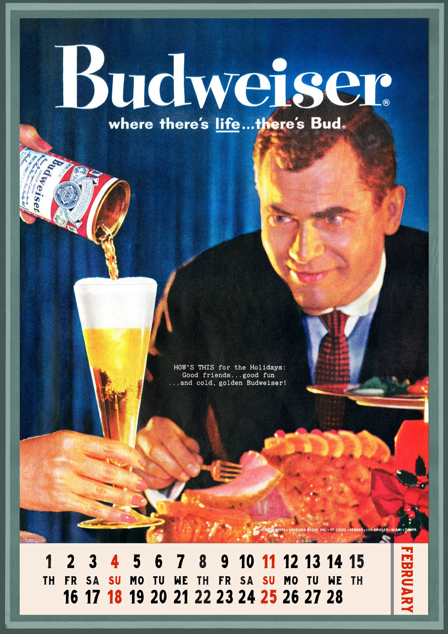 Wall Calendar 2022 12 pages 8x11 Budweiser Beer Etsy