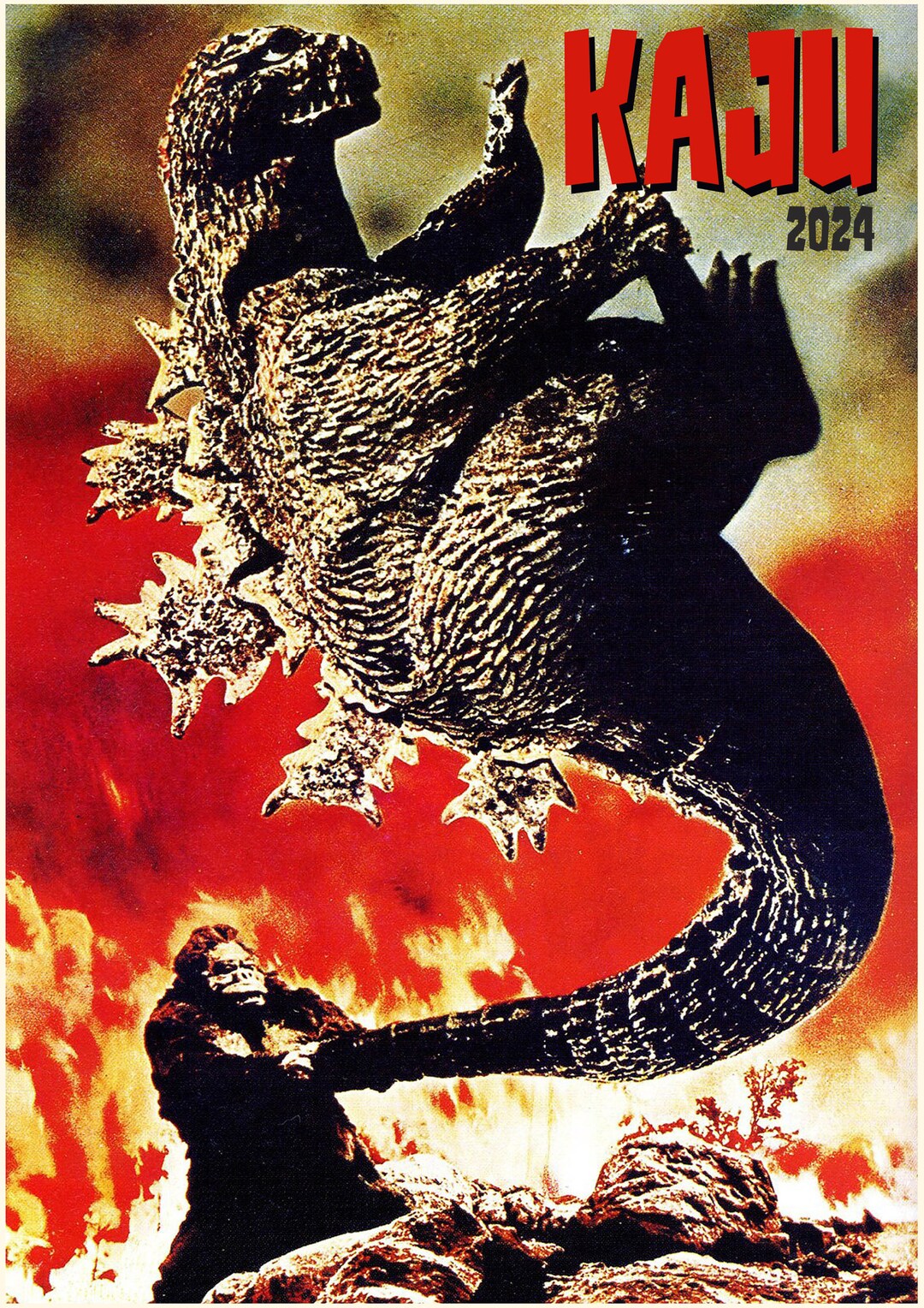 Wall Calendar 2024 12 Pages 8x11 Kaiju Monster Etsy Australia