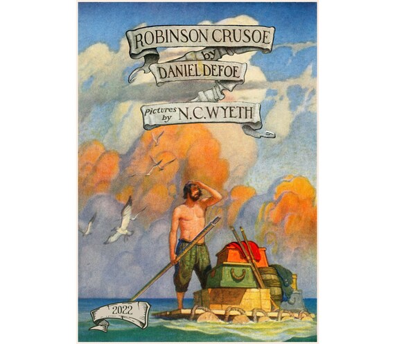 Wall Calendar 2022 12 Pages 8X11 Robinson Crusoe | Etsy