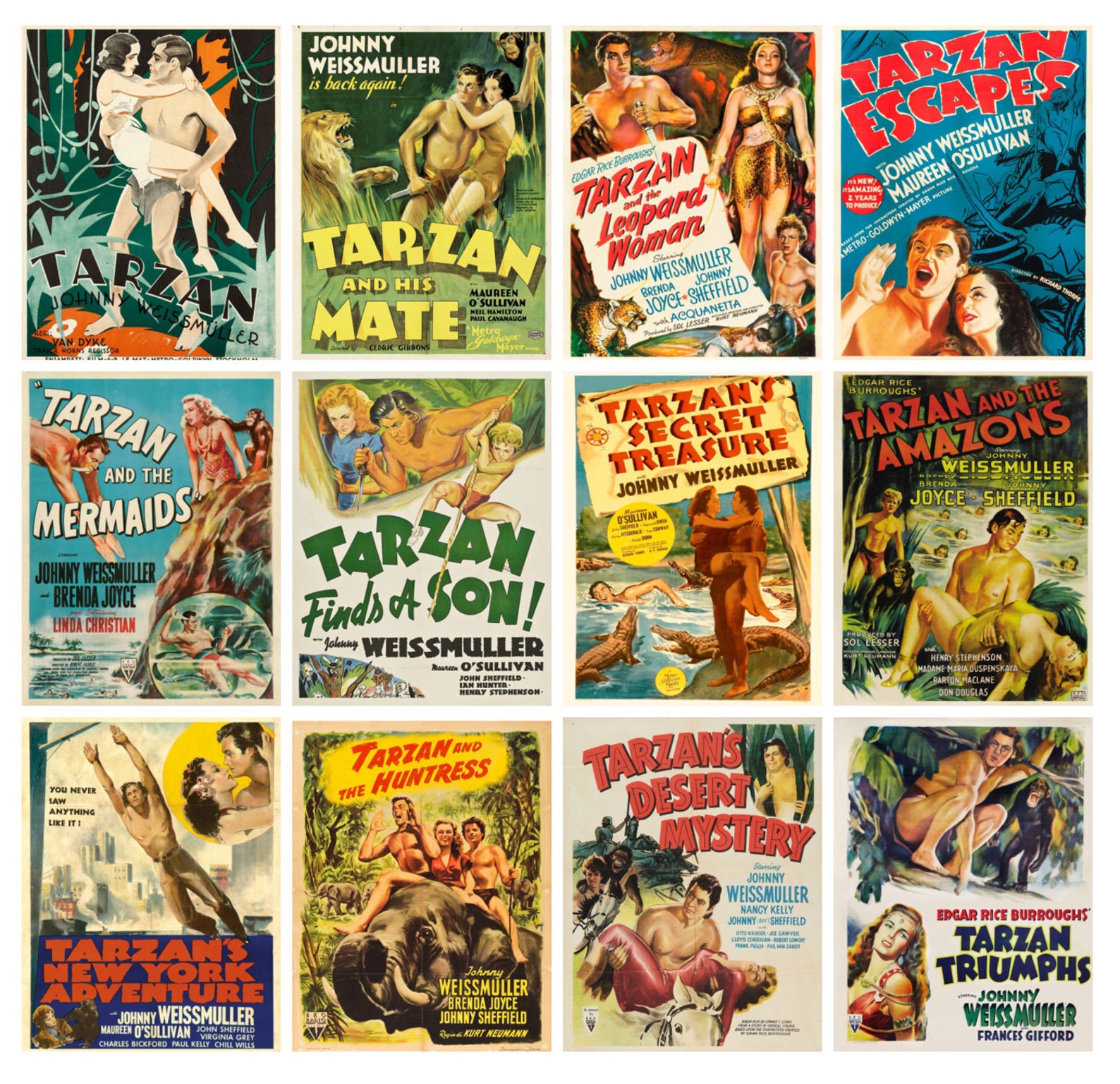 Wall Calendar 2021 12 pages 8x11 Tarzan Vintage Etsy