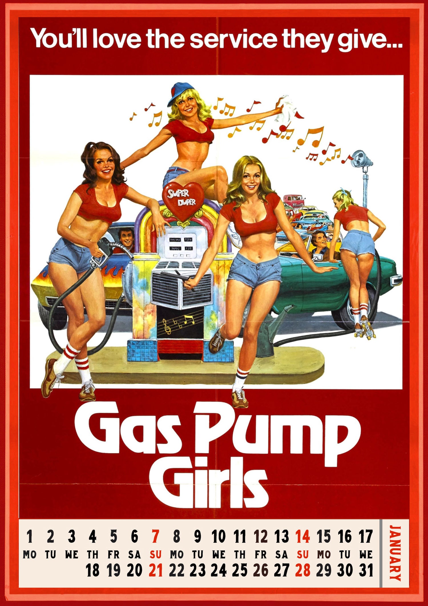 Wall Calendar 2023 12 Pages 8x11 Sexy Girls Etsy Canada