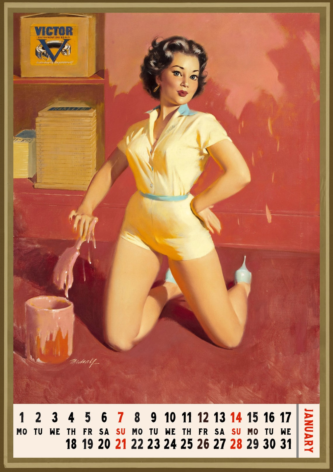 Calendrier mural 2023 12 pages 8x11 Sexy Girls - Etsy France