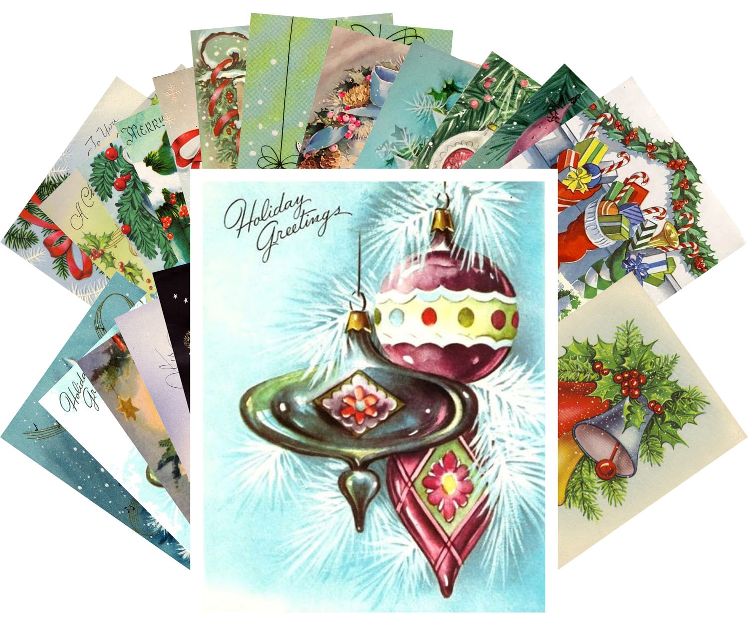 Vintage Christmas postcards 24 reprinted cards code 5015