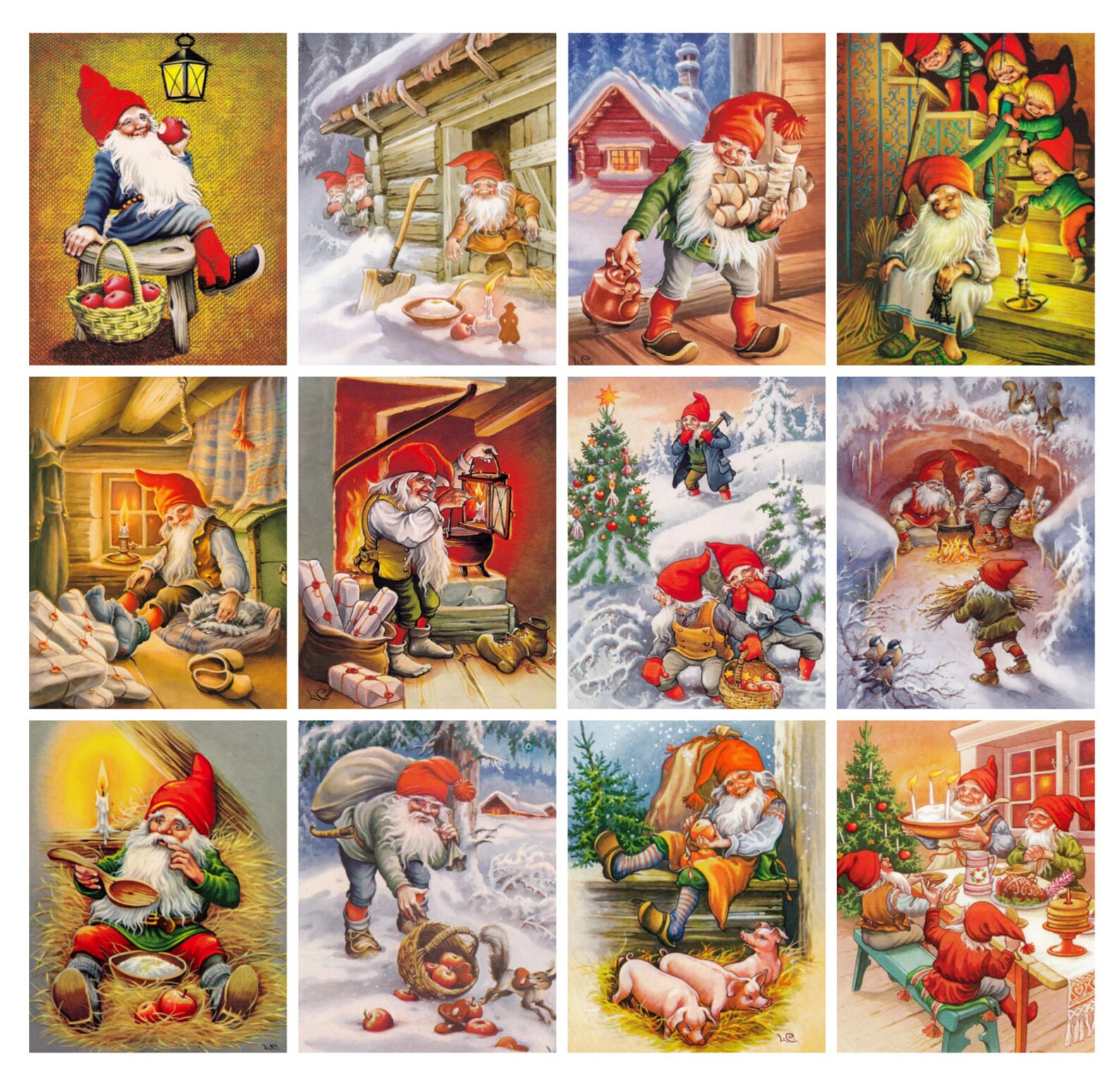 Wall Calendar 2022 12 Pages 8x11 Christmas Etsy