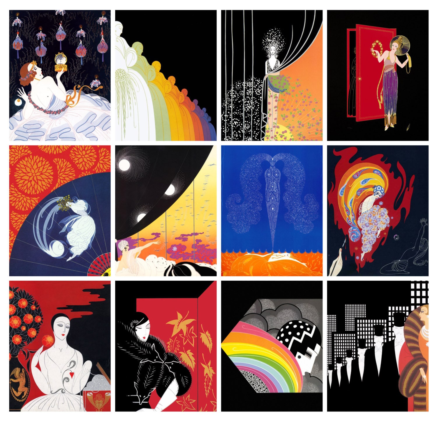 Wall Calendar 2022 12 pages 8x11 Erte Art Deco Etsy