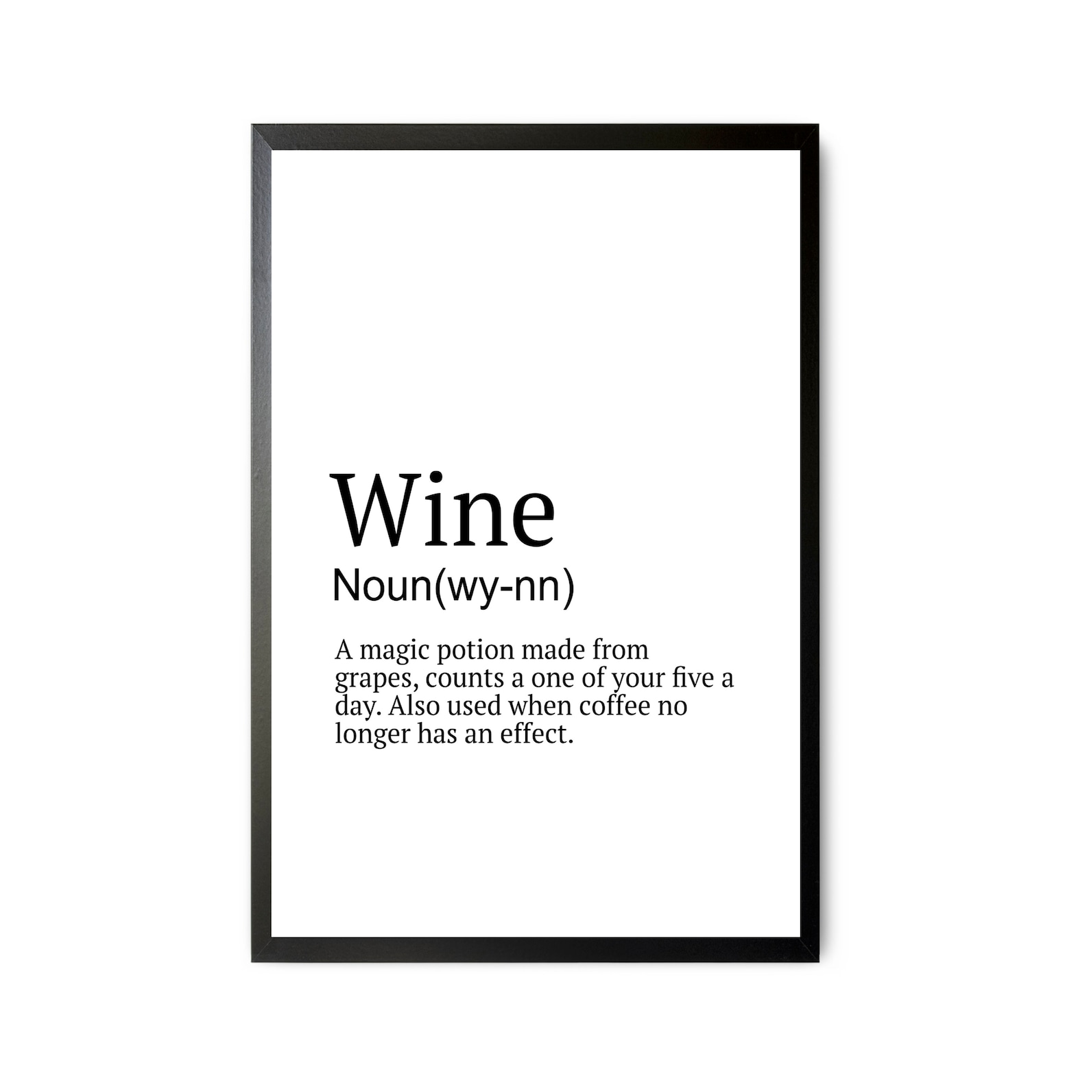 WINE NOUN PRINT Wall Art Word Prints Word Art Word Etsy